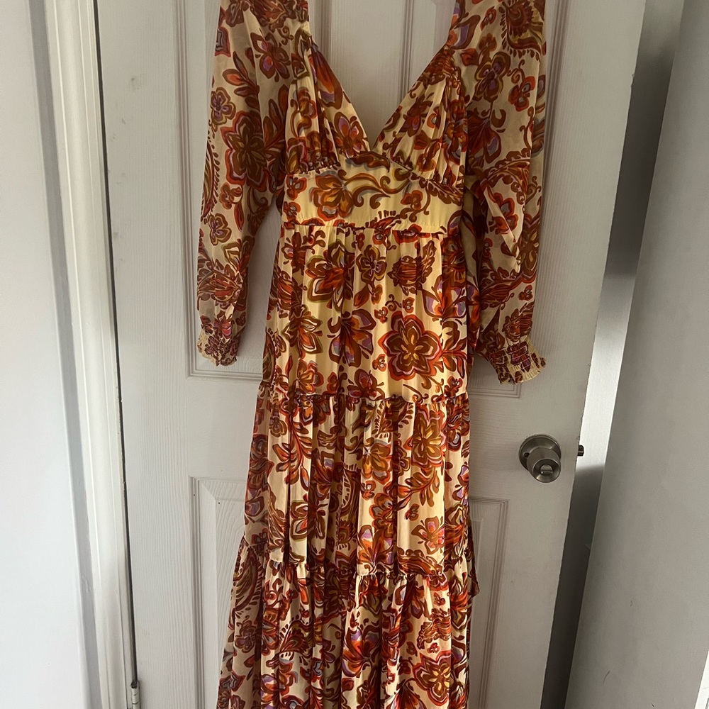 Floral Print Maxi Dress - Multicolor